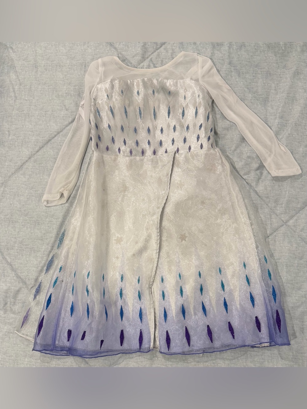 Disney Frozen White and Purple Ombre Sparkle Costume.